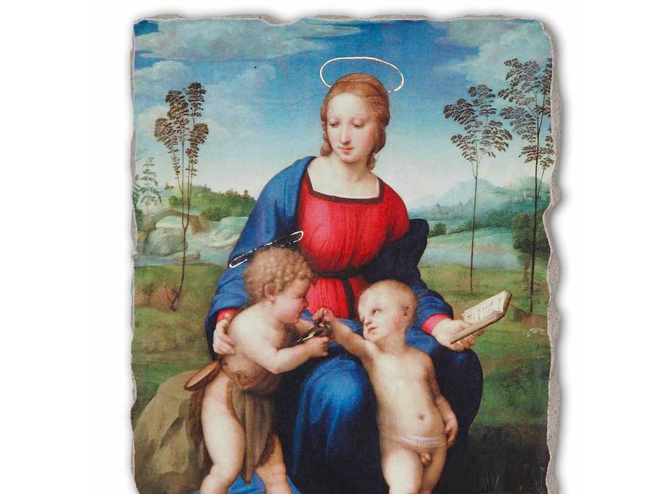 Marele Fresco Raffaello Sanzio &quot;Madonna a goldfinch&quot; Viadurini