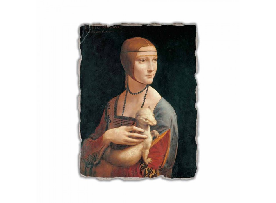 Fresco Leonardo da Vinci &quot;Doamna cu un Ermine&quot; Viadurini