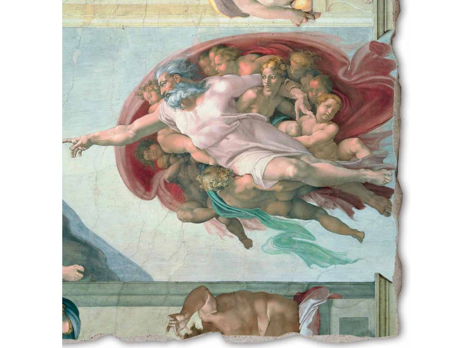 Fresco lui Michelangelo „Crearea lui Adam“, realizate manual
