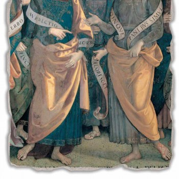 Fresco Perugino „Stăpânul îngerilor, Profeți și sibile,“ o parte.