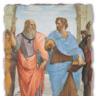 Raffaello Sanzio frescă „Scoala din Atena“ parte. Platon și Artistotele Viadurini