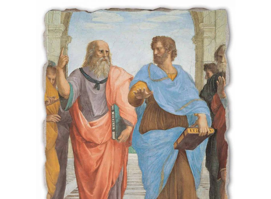 Raffaello Sanzio frescă „Scoala din Atena“ parte. Platon și Artistotele