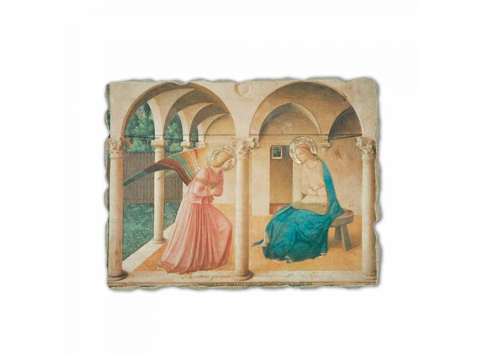 Beato Angelico Fresco reproducere „Buna Vestire“ manual Viadurini