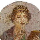 Fresco reproducerea făcută în Italia Roman „The Poet“ Viadurini