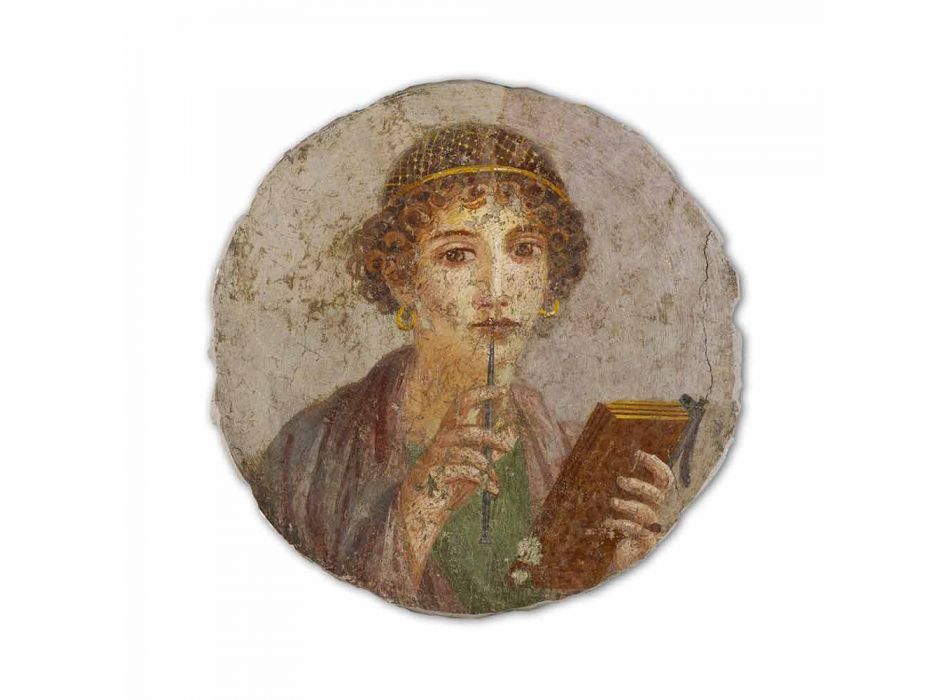 Fresco reproducerea făcută în Italia Roman „The Poet“ Viadurini