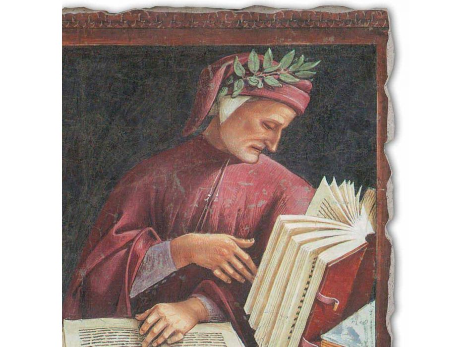 Fresco reproducere Luca Signorelli &quot;Dante Alighieri&quot; 1499-1502 Viadurini