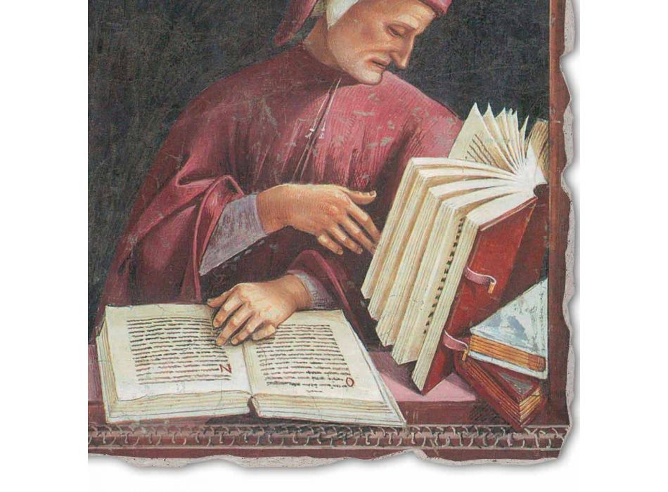 Fresco reproducere Luca Signorelli &quot;Dante Alighieri&quot; 1499-1502 Viadurini