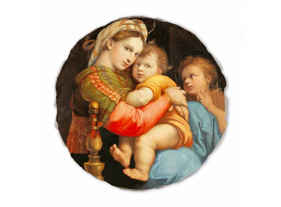 Fresco reproducere Raffaello Sanzio „Madonna a președintelui“ Viadurini