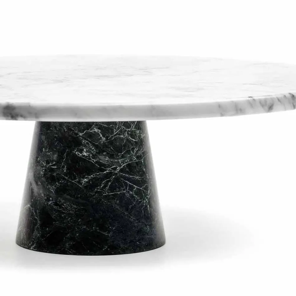 Stand de tort modern în marmură Carrara și Marquinia Made in Italy - Spino Viadurini