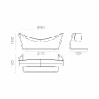 Hamac din oțel și design de grădină neagră Made in Italy - Cumberland Viadurini