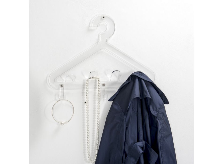 Suport de îmbrăcăminte de perete Suport de plexiglas reciclabil 2 bucăți - Tirreno Viadurini
