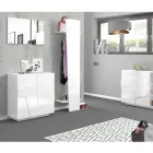 Raft de intrare de design din lemn alb, ardezie sau beton - Fjona Viadurini