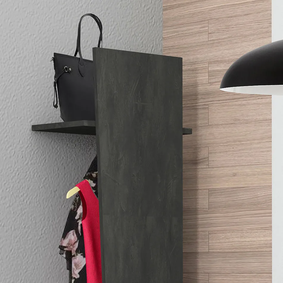 Raft de intrare de design din lemn alb, ardezie sau beton - Fjona Viadurini