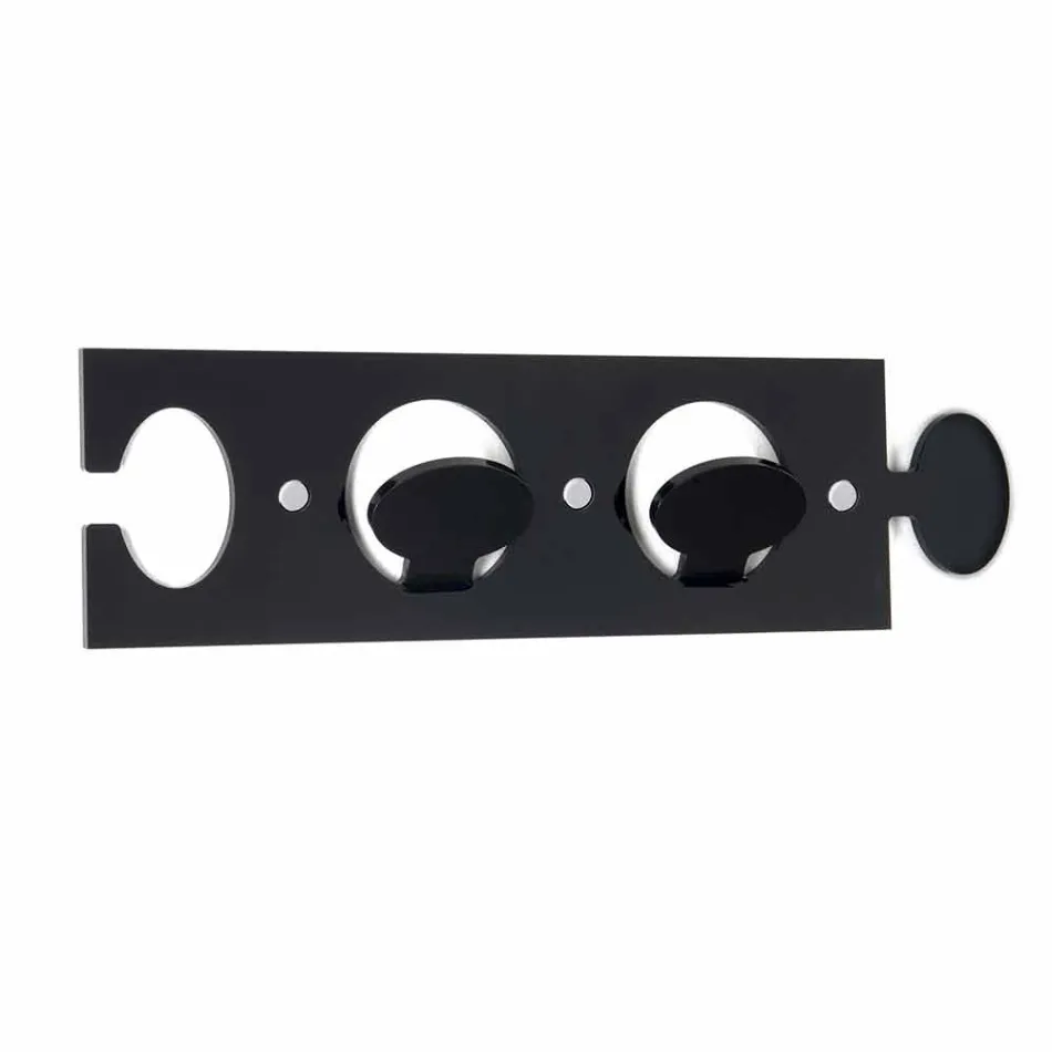 Cuier de perete colorat în design dublu din plexiglas 3 bucăți - Fratack Viadurini