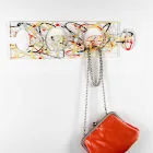 Cuier de perete colorat în design dublu din plexiglas 3 bucăți - Fratack Viadurini