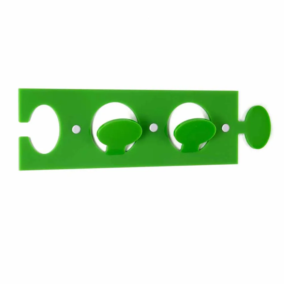 Cuier de perete colorat în design dublu din plexiglas 3 bucăți - Fratack Viadurini