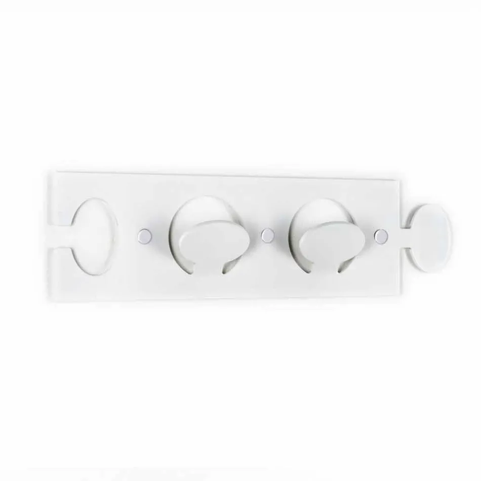 Cuier de perete colorat în design dublu din plexiglas 3 bucăți - Fratack Viadurini