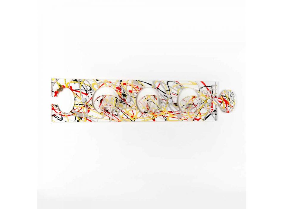Cuier de perete design în plexiglas triplu colorat 2 bucăți - Fratack Viadurini