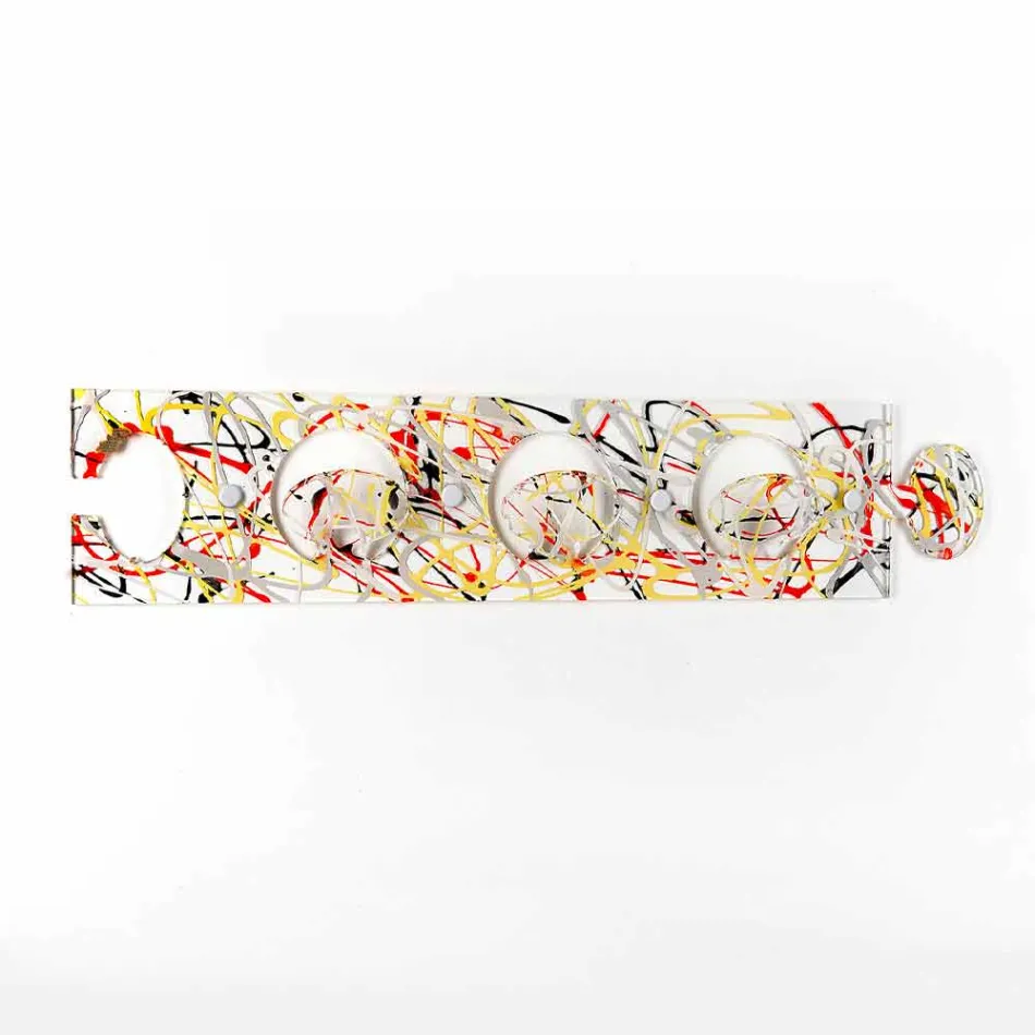 Cuier de perete design în plexiglas triplu colorat 2 bucăți - Fratack Viadurini