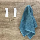 Suport de perete alb Corian cu șuruburi, 3 piese design - Appiccio Viadurini