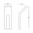 Suport de perete Corian cu inserție albă sau neagră, 3 bucăți - Appiccio Viadurini