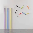 Cuier de perete din MDF lăcuit cu cârlig dublu Fabricat în Italia - Mercur Viadurini