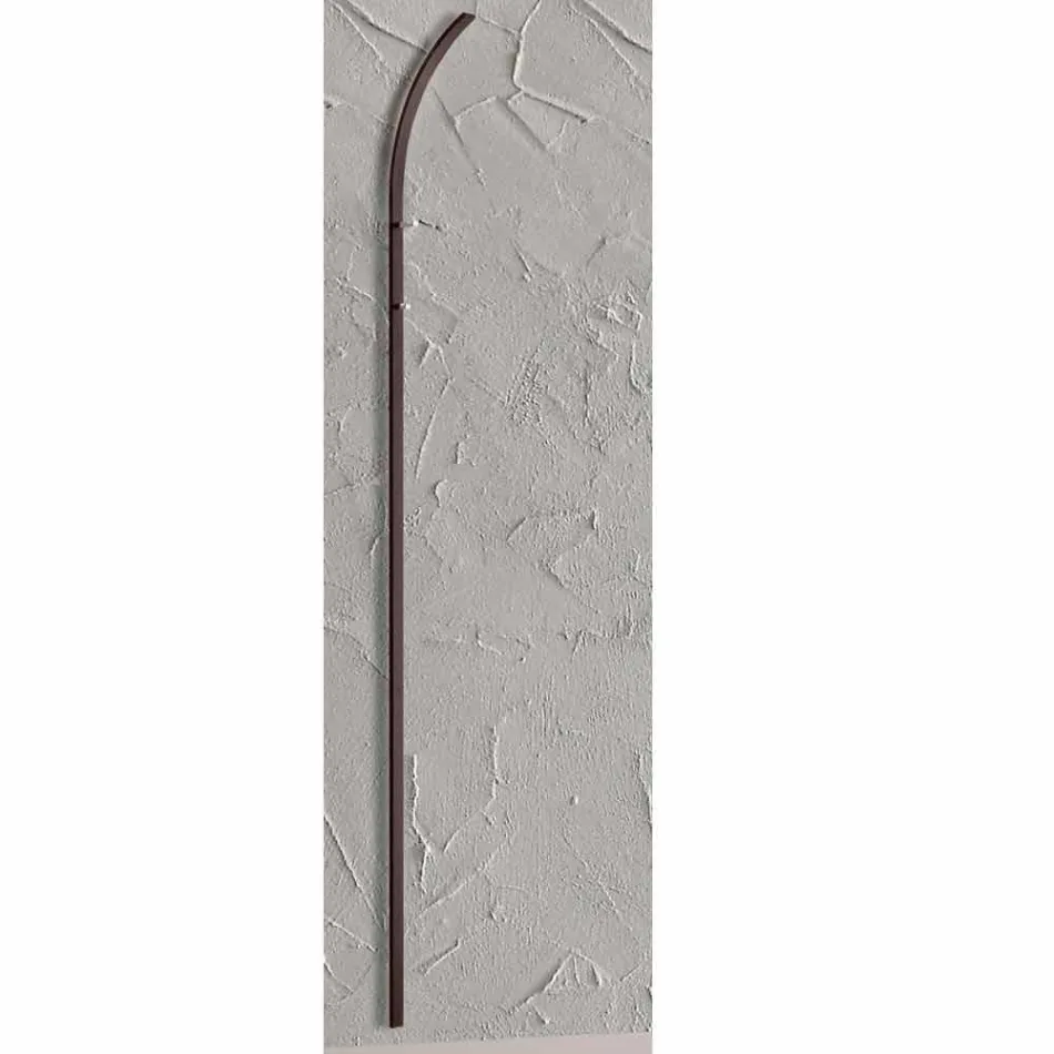 Cuier din metal pentru perete cu 2 cârlige și lumină LED Made in Italy - Osmio Viadurini