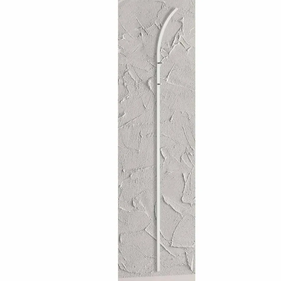 Cuier din metal pentru perete cu 2 cârlige și lumină LED Made in Italy - Osmio Viadurini