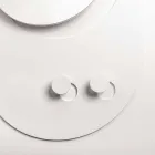 Suport modern de perete din oțel cu oglindă Made in Italy - Pilippo Viadurini