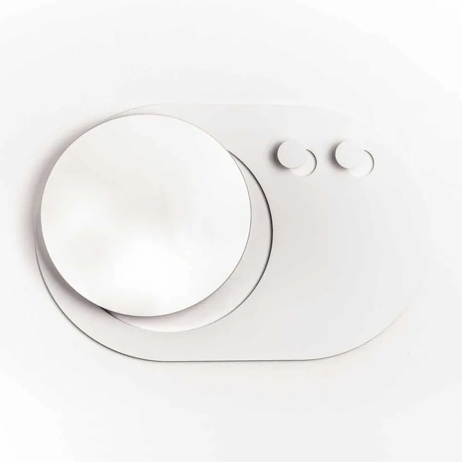 Suport modern de perete din oțel cu oglindă Made in Italy - Pilippo Viadurini