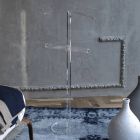 Raft pentru haine de podea din cristal acrilic transparent Essential - Ginergo Viadurini