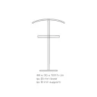 Raft pentru haine de podea din cristal acrilic transparent Essential - Ginergo Viadurini