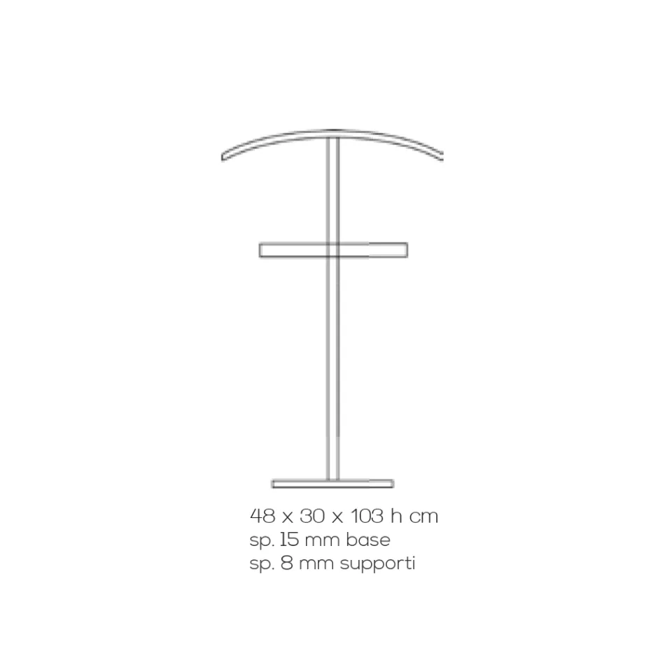 Raft pentru haine de podea din cristal acrilic transparent Essential - Ginergo Viadurini