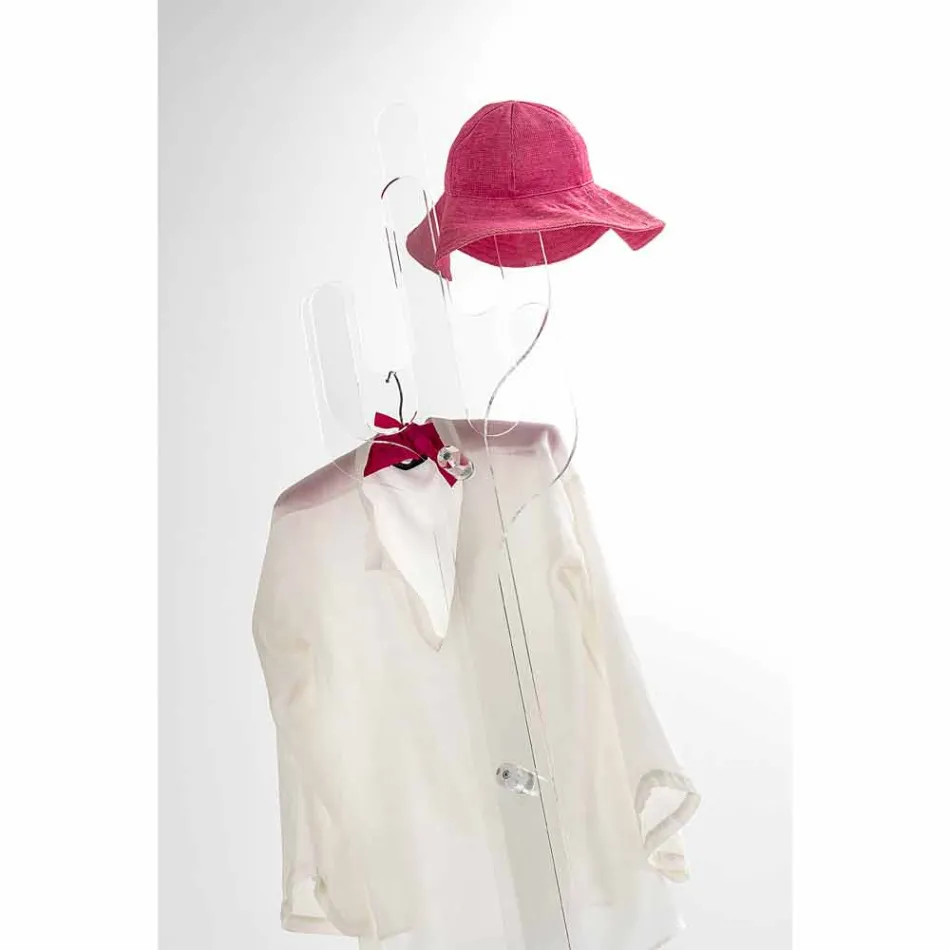 Coat sta Cactus design modern transparent, realizat în Italia Viadurini