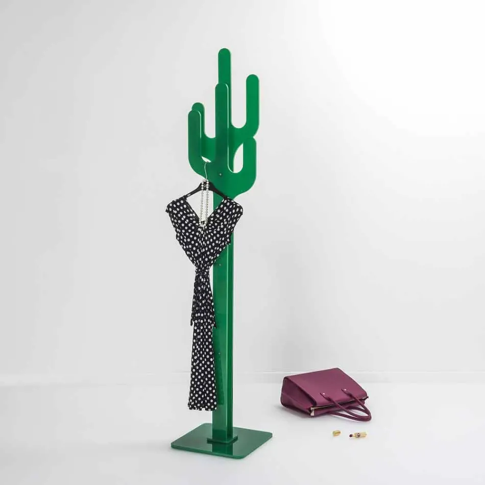 Coat sta verde Cactus design modern, realizat în Italia Viadurini