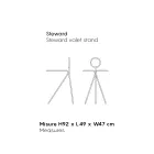 Suport de haine din oțel 3 bucăți fabricat în Italia - Steward by Myyour Viadurini