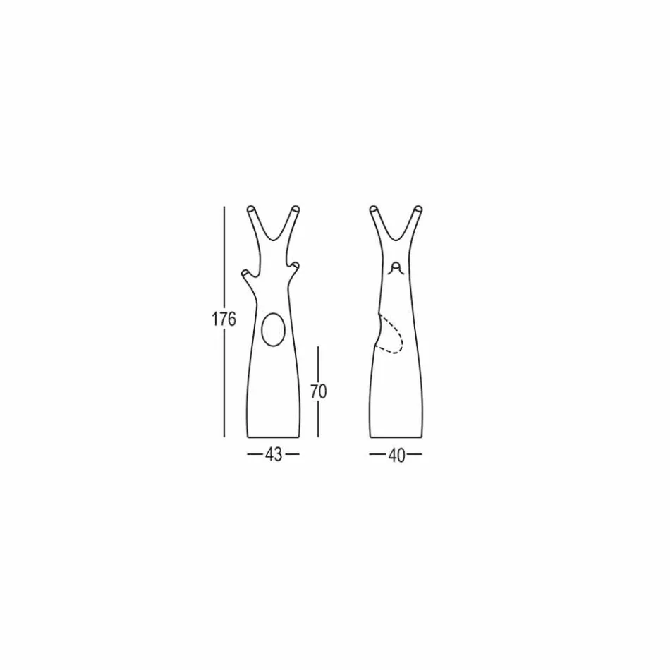 Suport pentru haine de copac în design din polietilenă Made in Italy - Oldia Viadurini