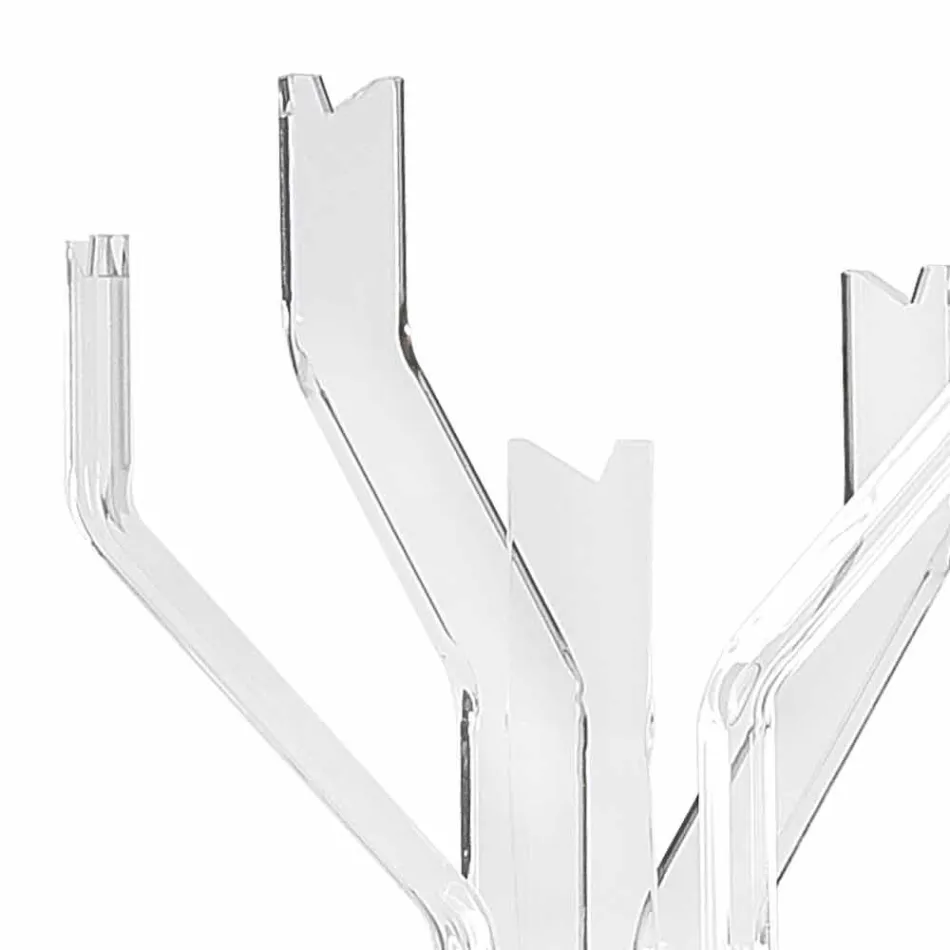 Coat pământ transparent pentru 5 ganci Andrea, design modern Viadurini