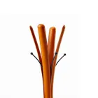 Cuier din oțel negru de design modern, acoperit cu piele - natură Viadurini