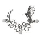 Umeraș de fier cu decor colibri Fabricat în Italia - Cheie Viadurini