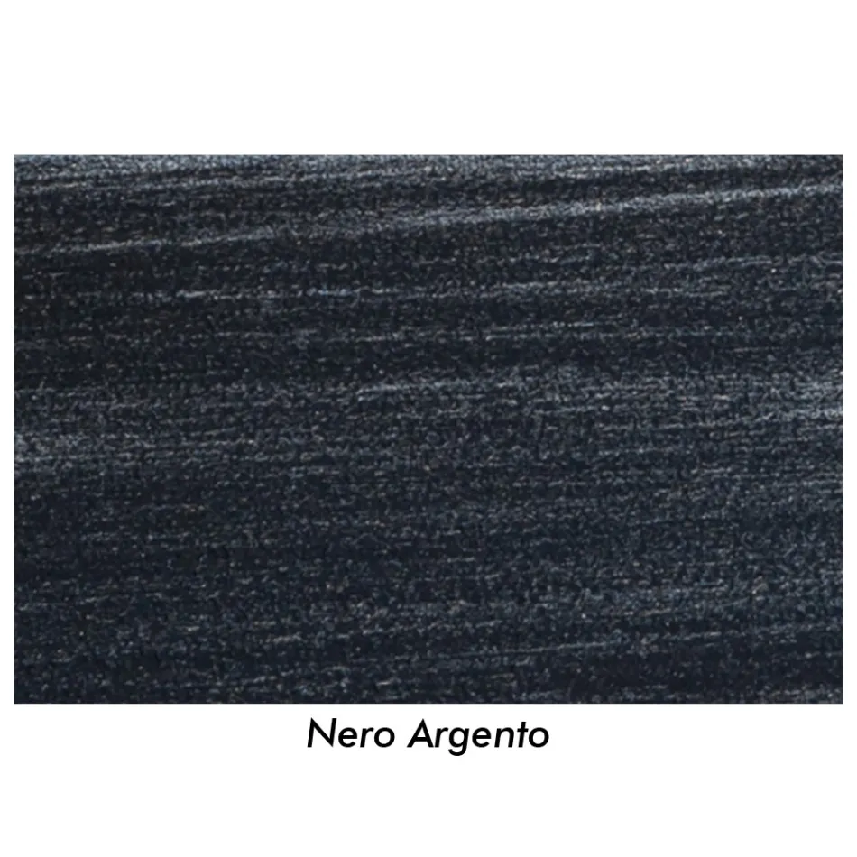 Umeraș tubular din fier negru cu finisaj argintiu Fabricat în Italia - Puntina Viadurini