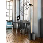 Umeraș umbrelă din fag natural și polipropilenă Nurri Viadurini