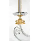 Aplică cu 3 lumini din sticlă suflată și cristal optic de lux clasic - Cassea Viadurini