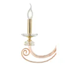 Aplică cu 3 lumini din sticlă suflată și cristal optic de lux clasic - Cassea Viadurini