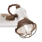 Aplica de Perete cu 2 Spoturi Industriale Artizanale din Fier si Ceramica - Loft Viadurini