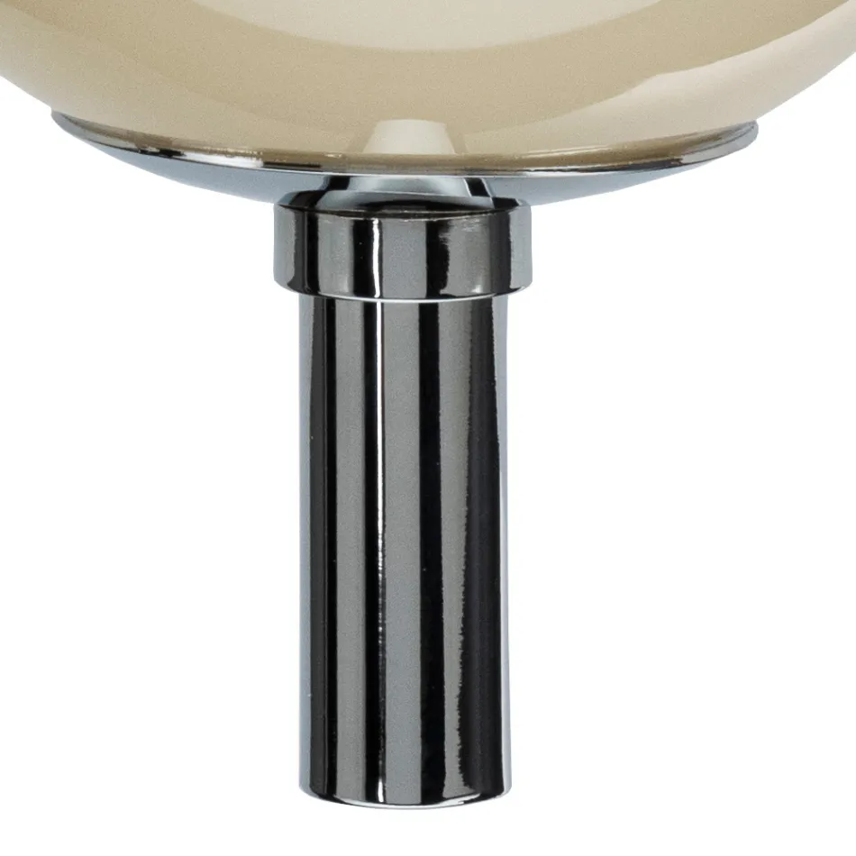 Lumira - Lampă de perete cu două lumini și placă verticală din sticlă și metal, fabricată în Italia Viadurini