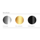 Lumira - Lampă de perete cu două lumini și placă verticală din sticlă și metal, fabricată în Italia Viadurini