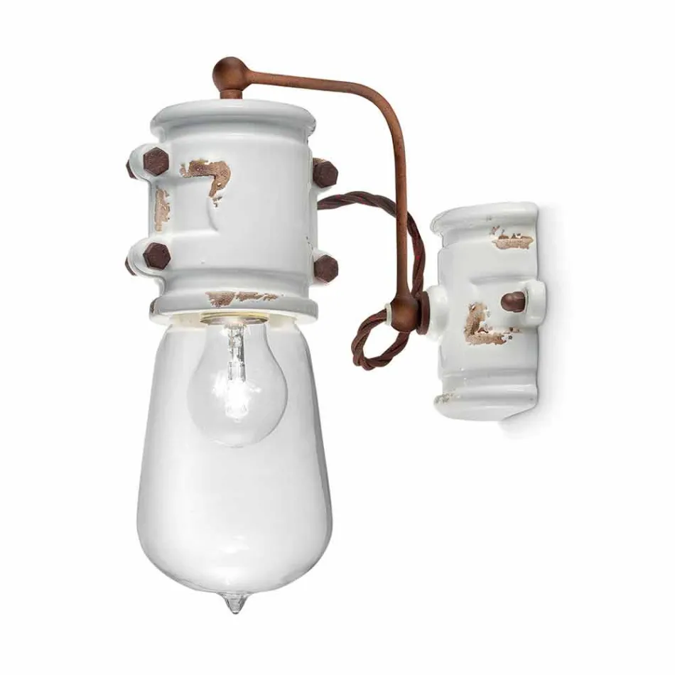 reflector Aplice stil urban realizate manual din ceramica Beth Ferroluce Viadurini