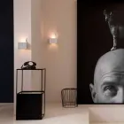 Aplica de perete cu 3 lumini Led în ceramică alb mat cu Umarell - Ometto Viadurini