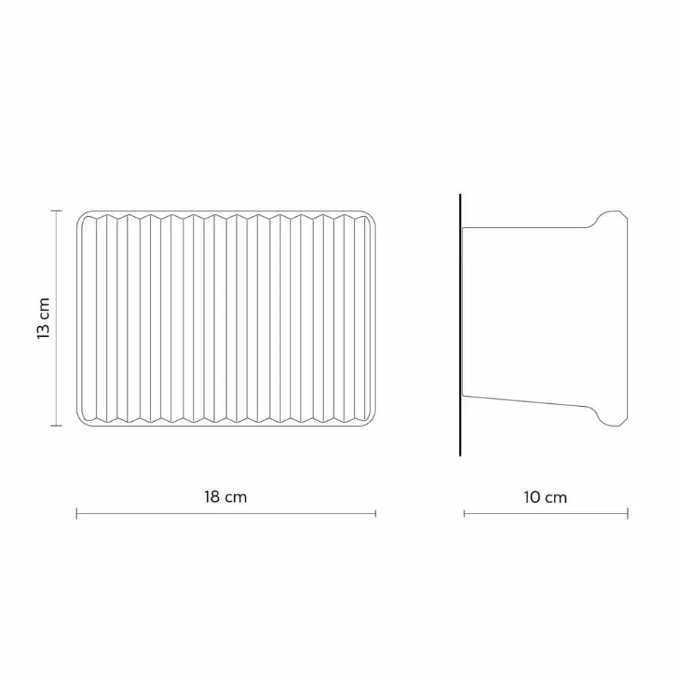 Aplica de perete cu 3 lumini Led în ceramică alb mat cu Umarell - Ometto Viadurini